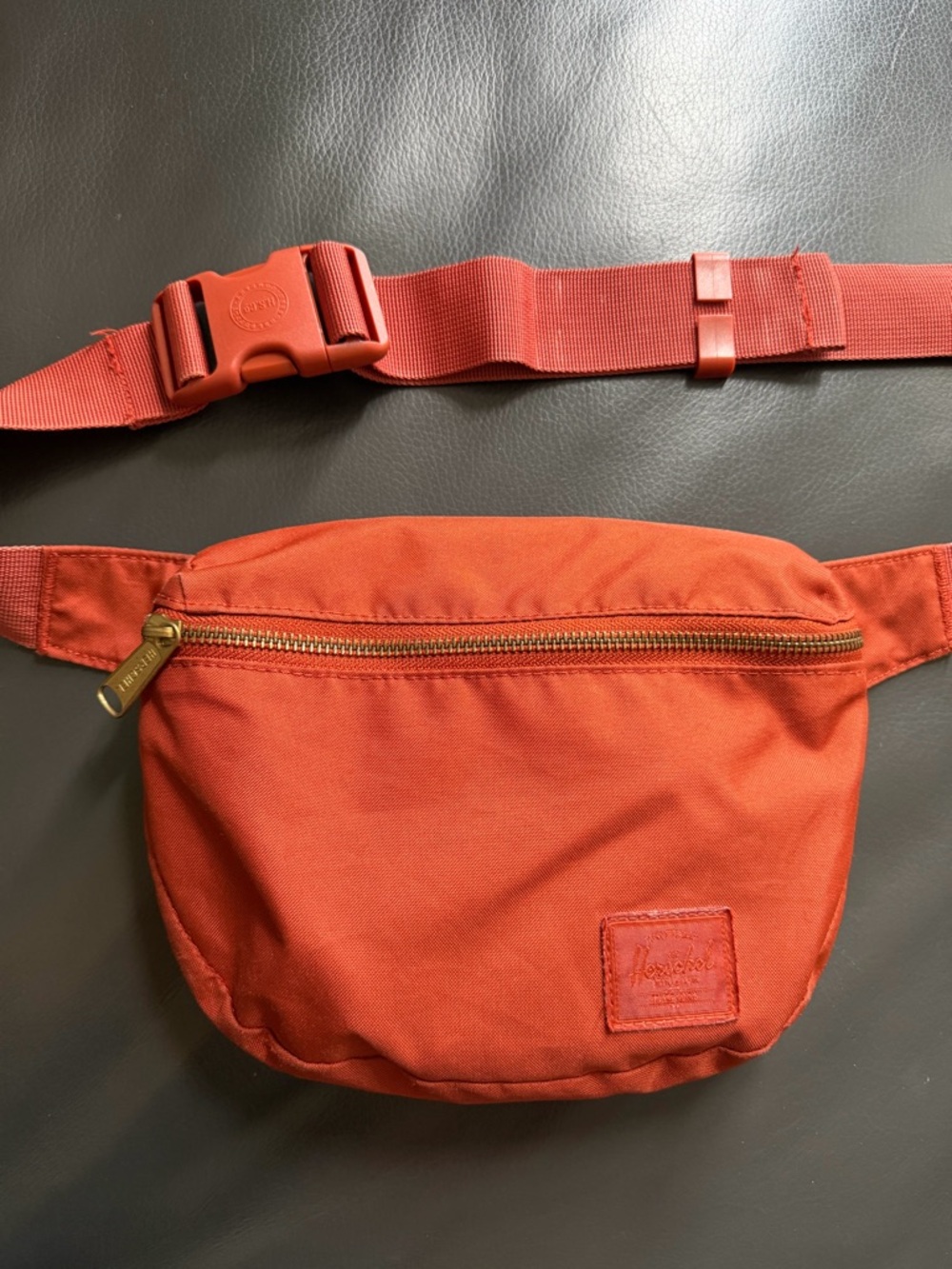 Herschel Supply Company Rust Orange Waist Pack with Gold Zipper